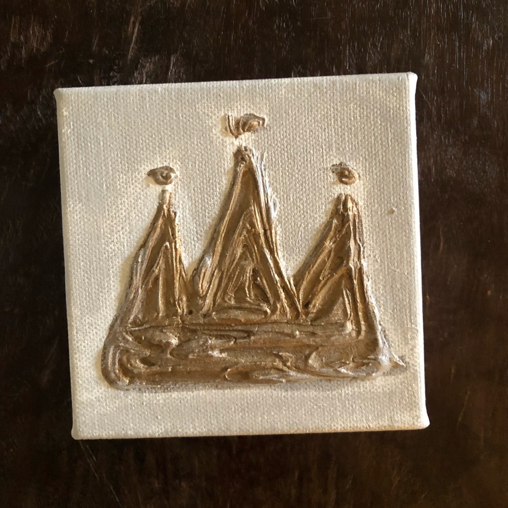 5x5in Crown Painting